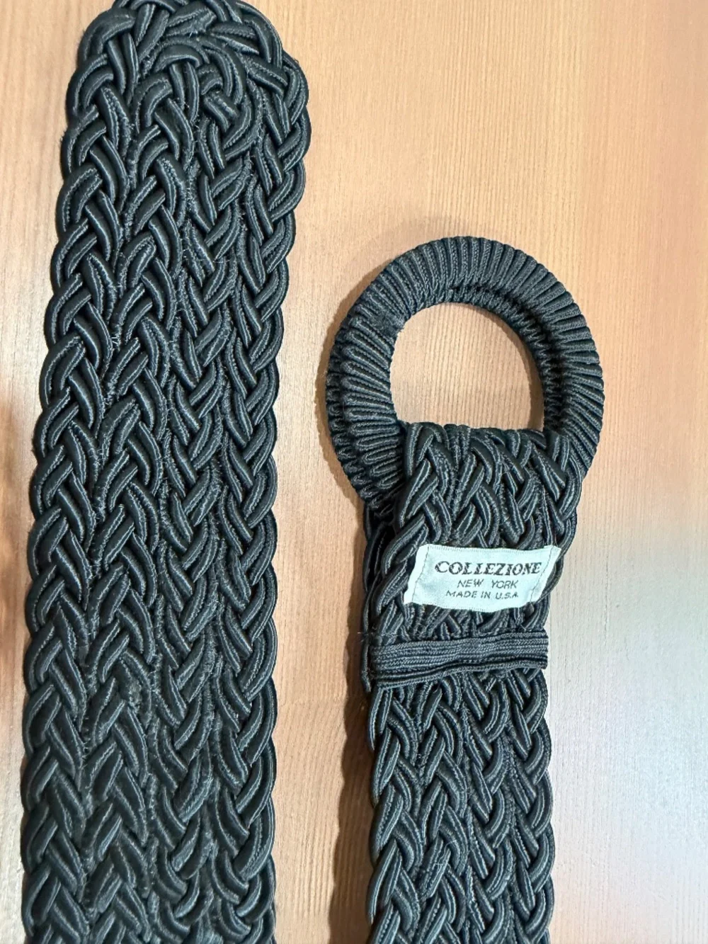 Collezione New York Woven Rope Style‎ Belt Black